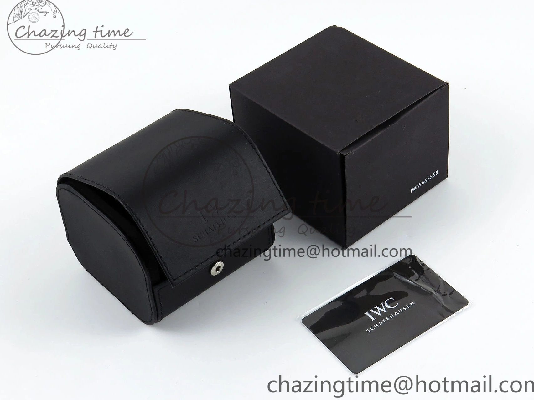 MIROTIME 0217 IWC BLACK LEATHER TRAVEL BOX FreshLook 7085